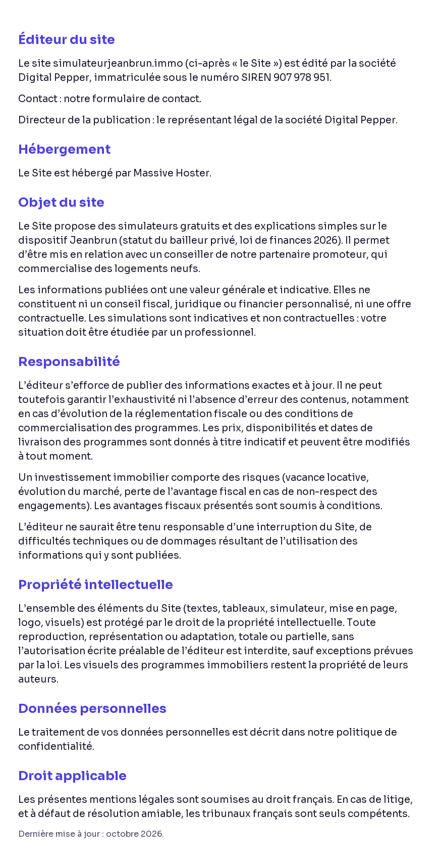 Mentions légales (1/1)